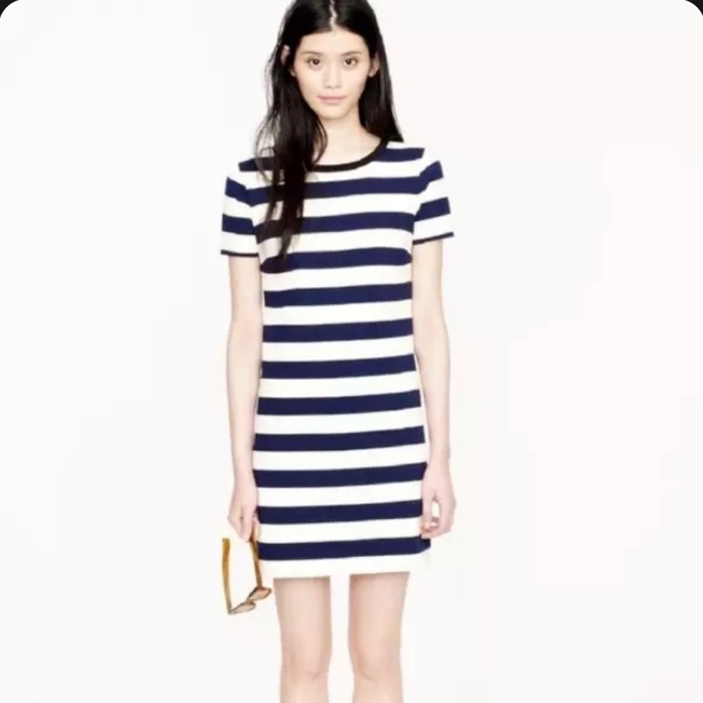 J. Crew Rugby Striped Dress Blue and White Small